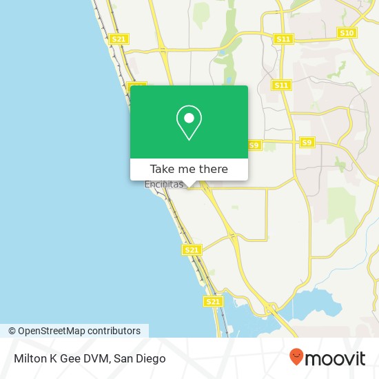 Milton K Gee DVM map