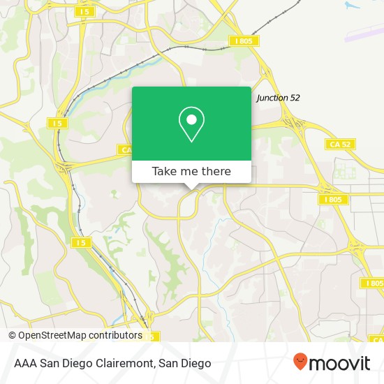 AAA San Diego Clairemont map