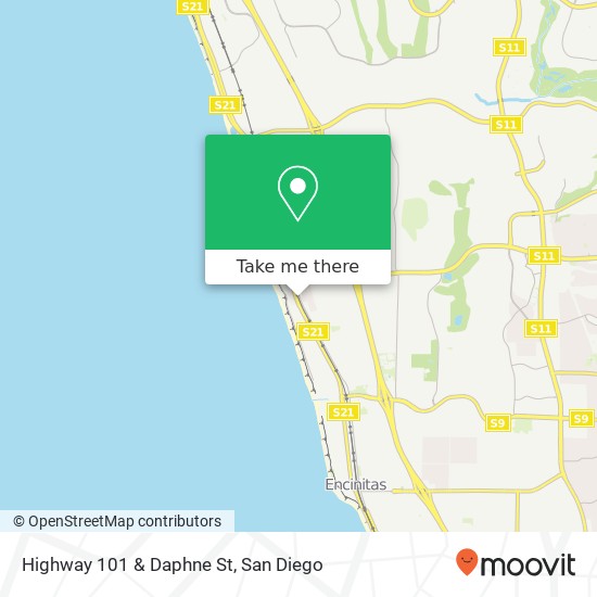 Highway 101 & Daphne St map