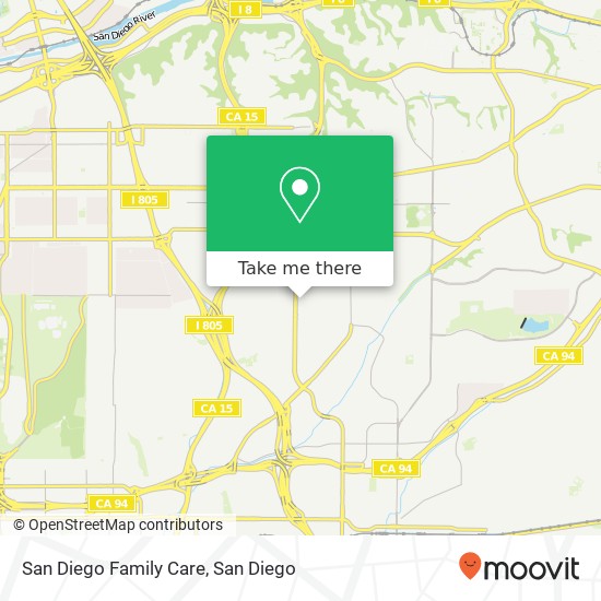 San Diego Family Care map
