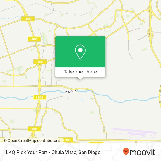 Mapa de LKQ Pick Your Part - Chula Vista