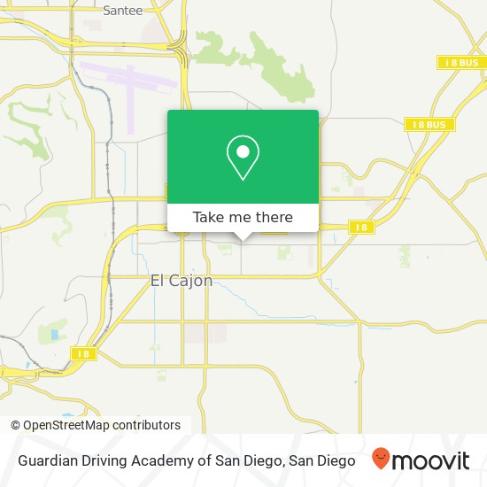 Mapa de Guardian Driving Academy of San Diego