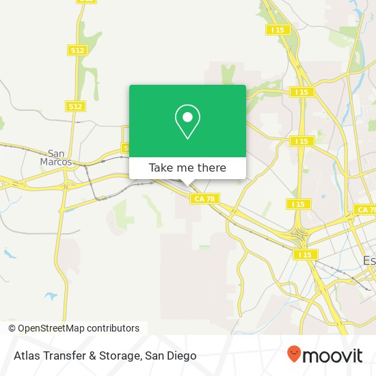 Mapa de Atlas Transfer & Storage