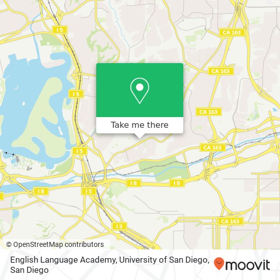 Mapa de English Language Academy, University of San Diego