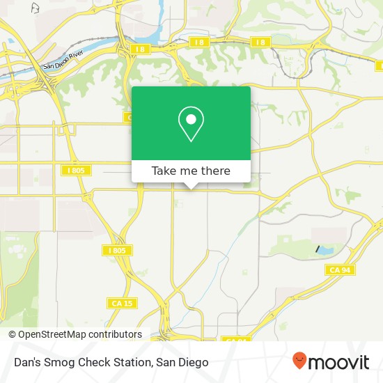 Mapa de Dan's Smog Check Station
