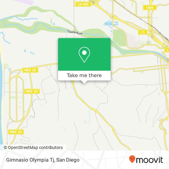 Gimnasio Olympia Tj map