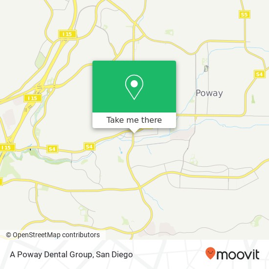 A Poway Dental Group map