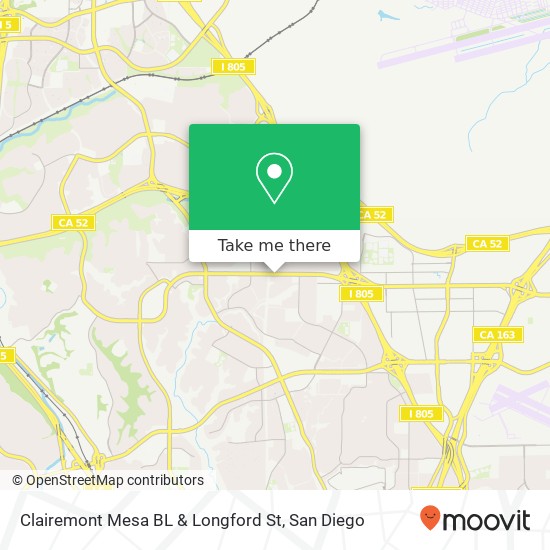 Mapa de Clairemont Mesa BL & Longford St
