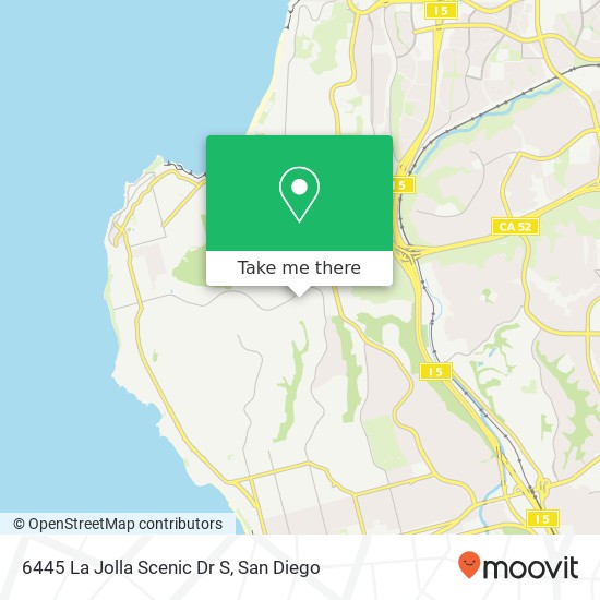 Mapa de 6445 La Jolla Scenic Dr S