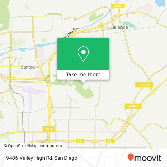 Mapa de 9486 Valley High Rd