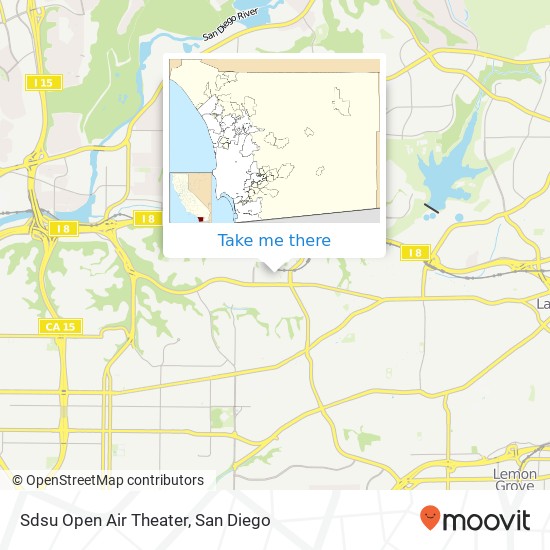 Mapa de Sdsu Open Air Theater