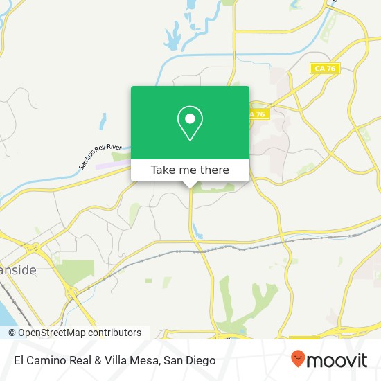 El Camino Real & Villa Mesa map