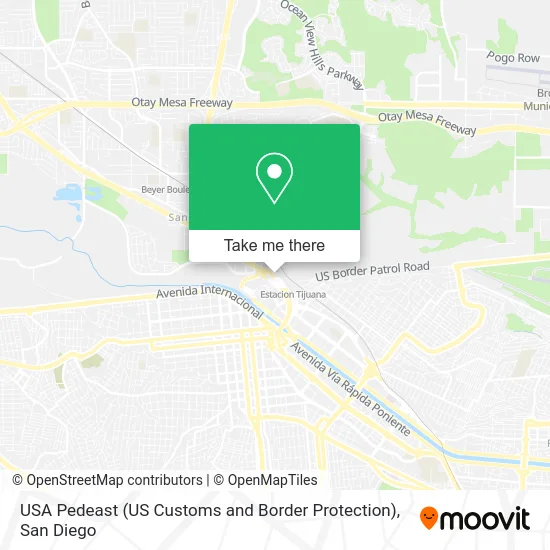 USA Pedeast (US Customs and Border Protection) map