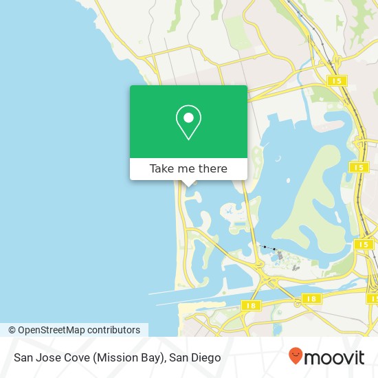 Mapa de San Jose Cove (Mission Bay)