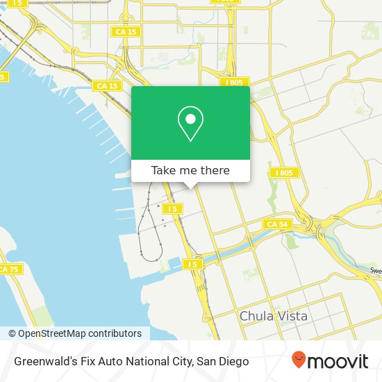 Mapa de Greenwald's Fix Auto National City