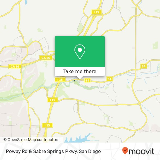 Poway Rd & Sabre Springs Pkwy map