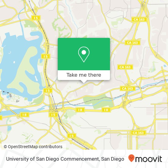 Mapa de University of San Diego Commencement