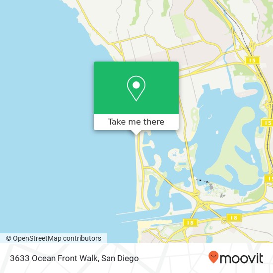 Mapa de 3633 Ocean Front Walk