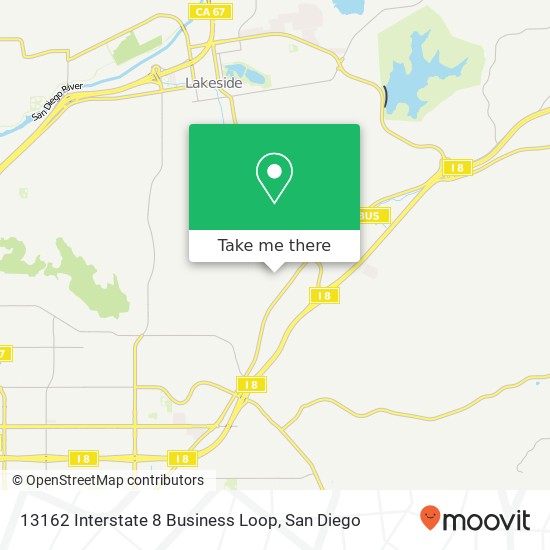 13162 Interstate 8 Business Loop map