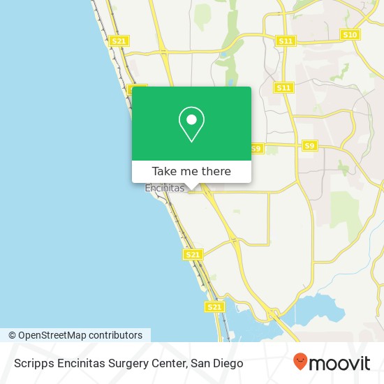 Scripps Encinitas Surgery Center map