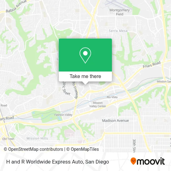 Mapa de H and R Worldwide Express Auto