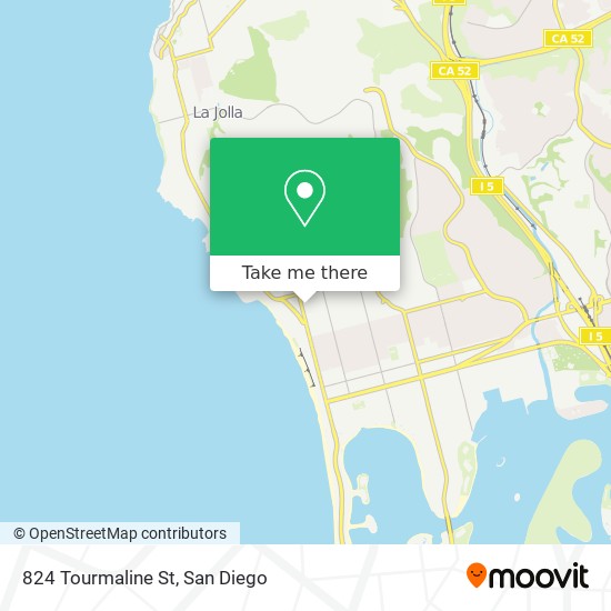 Mapa de 824 Tourmaline St