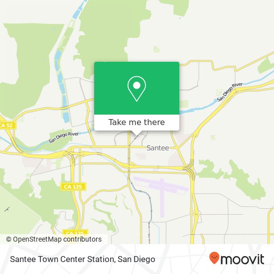 Mapa de Santee Town Center Station