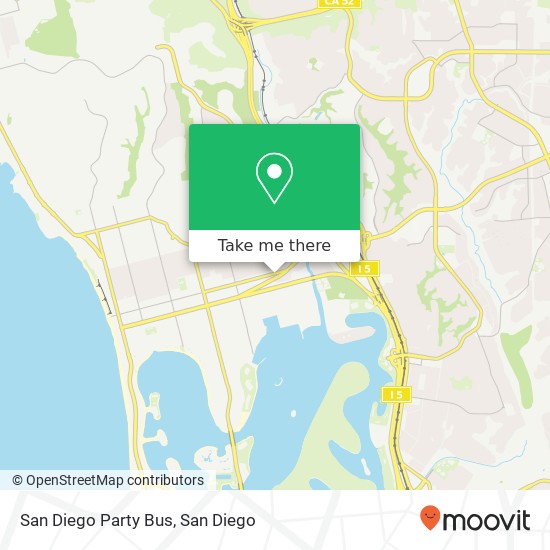 Mapa de San Diego Party Bus