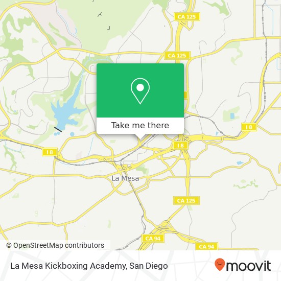 Mapa de La Mesa Kickboxing Academy