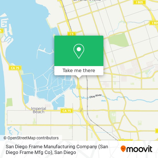 Mapa de San Diego Frame Manufacturing Company (San Diego Frame Mfg Co)