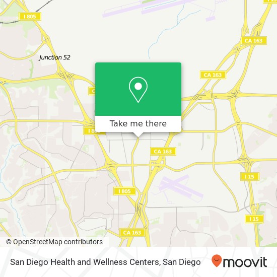 Mapa de San Diego Health and Wellness Centers