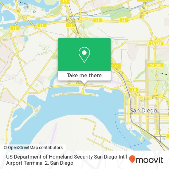 US Department of Homeland Security San Diego Int'l Airport Terminal 2 map