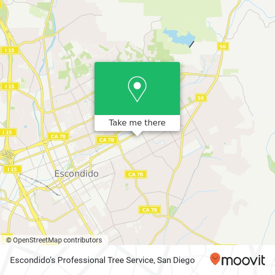 Escondido's Professional Tree Service map