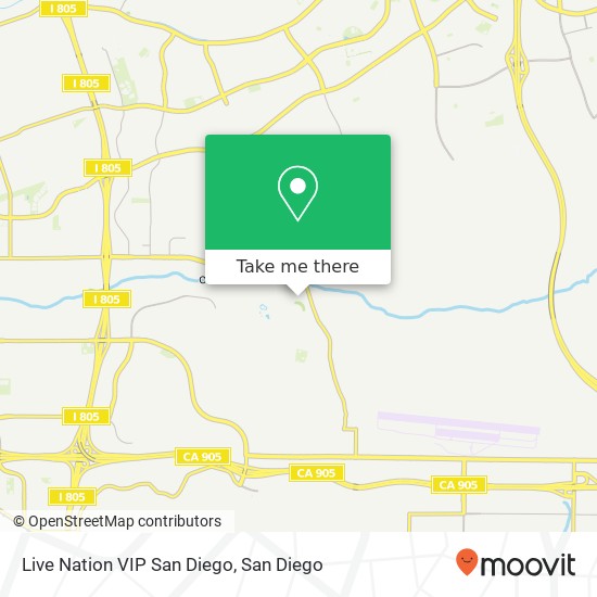 Live Nation VIP San Diego map