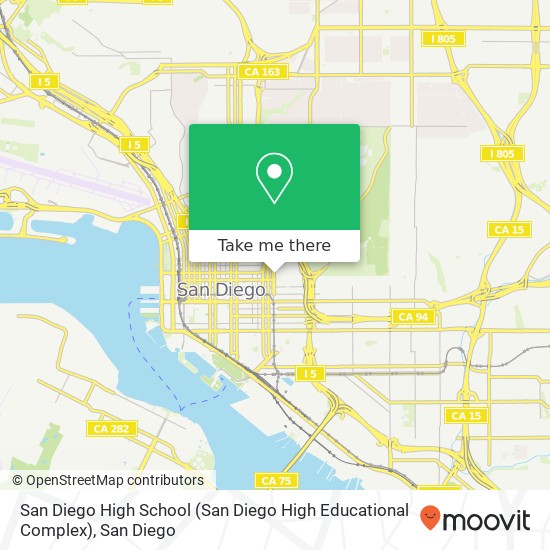 Mapa de San Diego High School (San Diego High Educational Complex)