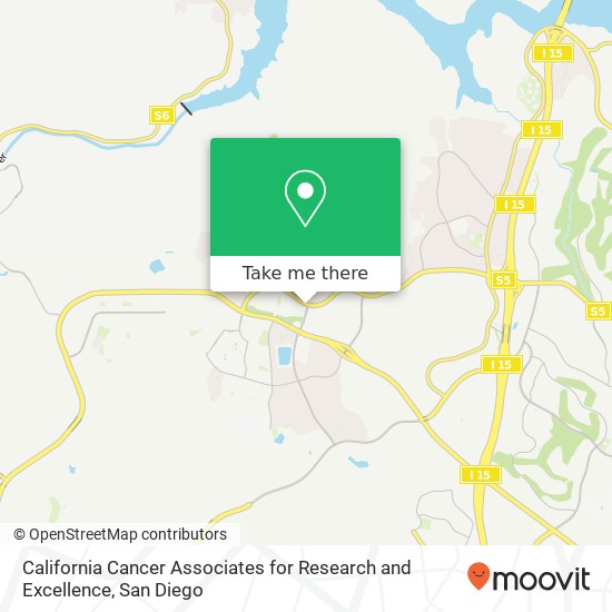 Mapa de California Cancer Associates for Research and Excellence