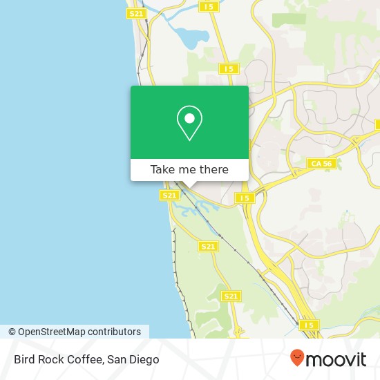 Mapa de Bird Rock Coffee