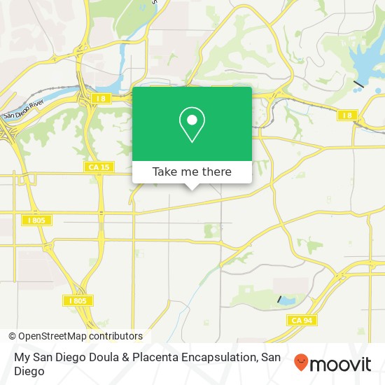 My San Diego Doula & Placenta Encapsulation map