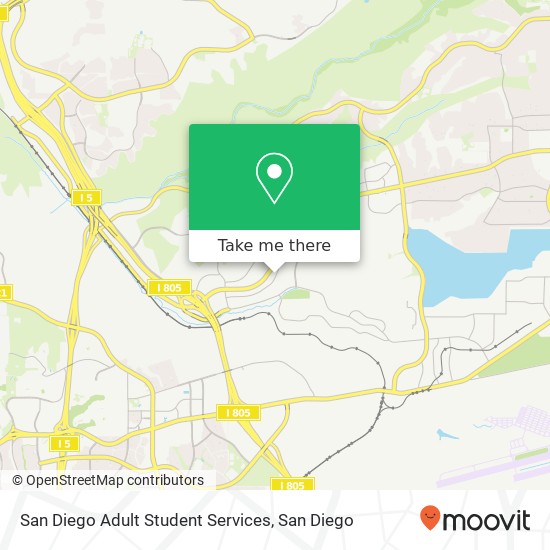 Mapa de San Diego Adult Student Services