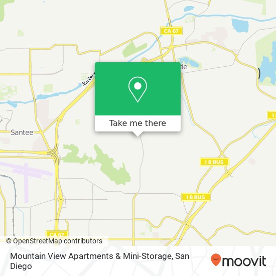 Mapa de Mountain View Apartments & Mini-Storage