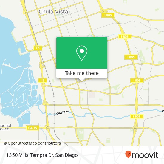 Mapa de 1350 Villa Tempra Dr