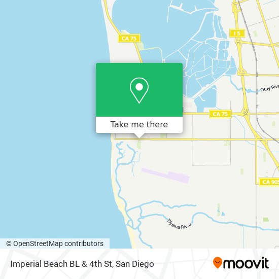 Imperial Beach BL & 4th St map