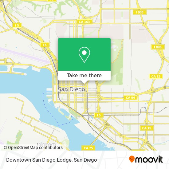 Downtown San Diego Lodge map