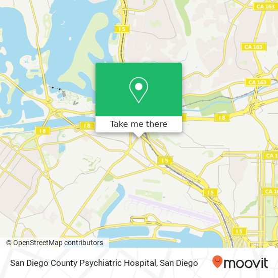 San Diego County Psychiatric Hospital map