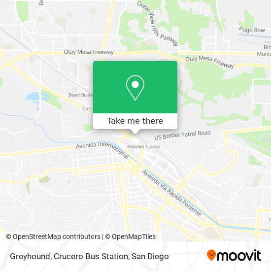 Mapa de Greyhound, Crucero Bus Station