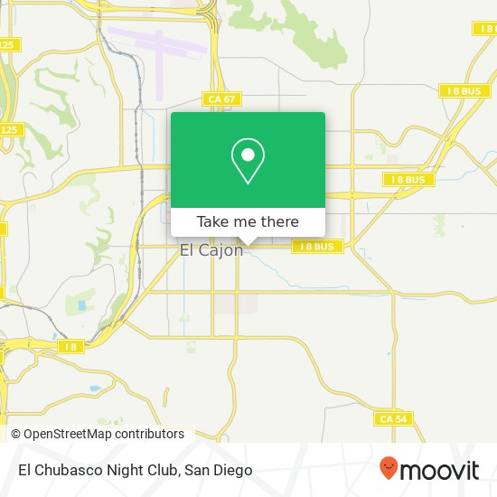 Mapa de El Chubasco Night Club