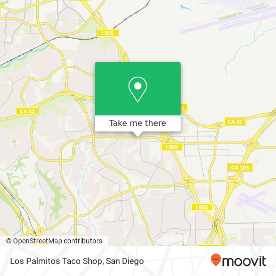 Mapa de Los Palmitos Taco Shop