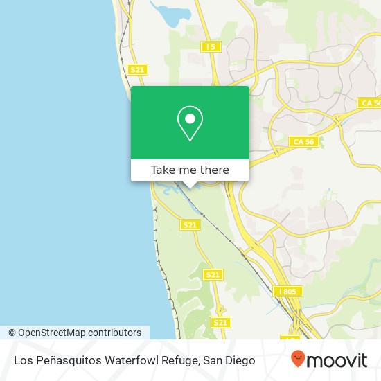 Mapa de Los Peñasquitos Waterfowl Refuge