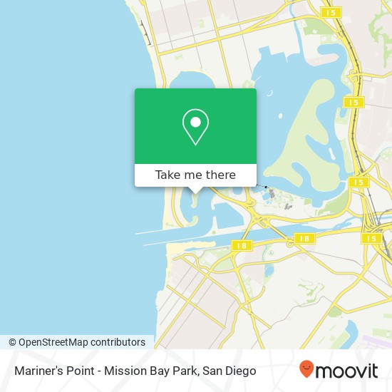Mapa de Mariner's Point - Mission Bay Park