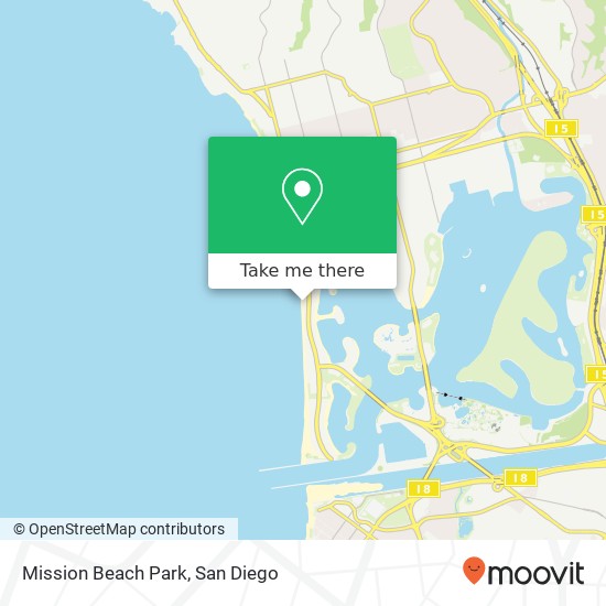 Mapa de Mission Beach Park